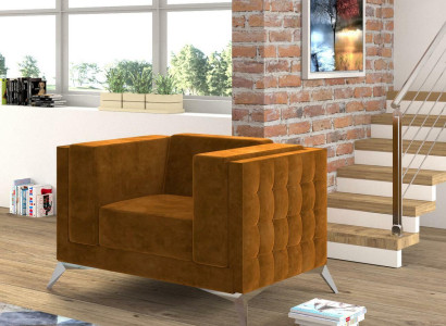 Chesterfield Armchair Couch 1 Seater Fabric Couches Upholstery new TV Sofa